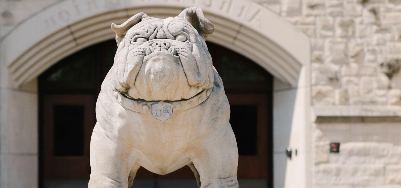 Stone statue of Butler Blue